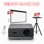 HALCON Black Box 4K Smart Projector + FREE 7×5 Ft Motorized Screen (Worth ₹13,999) + FREE Premium Projector Stand (Worth ₹6,000) | Complete Home Theatre Package