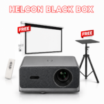 HALCON Black Box 4K Smart Projector + FREE 7×5 Ft Motorized Screen (Worth ₹13,999) + FREE Premium Projector Stand (Worth ₹6,000) | Complete Home Theatre Package
