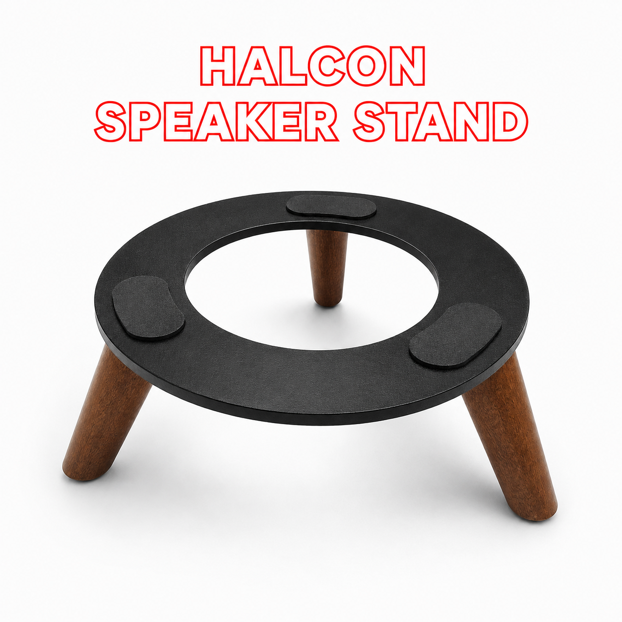 Halcon Speaker Stand HALCON Adjustable Wooden Desktop Speaker Stand | Solid Wood | Adjustable Viewing Angle | Desktop & Bookshelf Speaker Stand | Premium Audio Stand (1 Pair) - Image 1