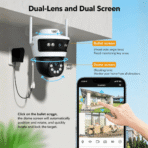 HALCON Defender-PRO 3MP+3MP 4G SIM-Based PTZ Wireless Outdoor Smart Security Camera - Image 2